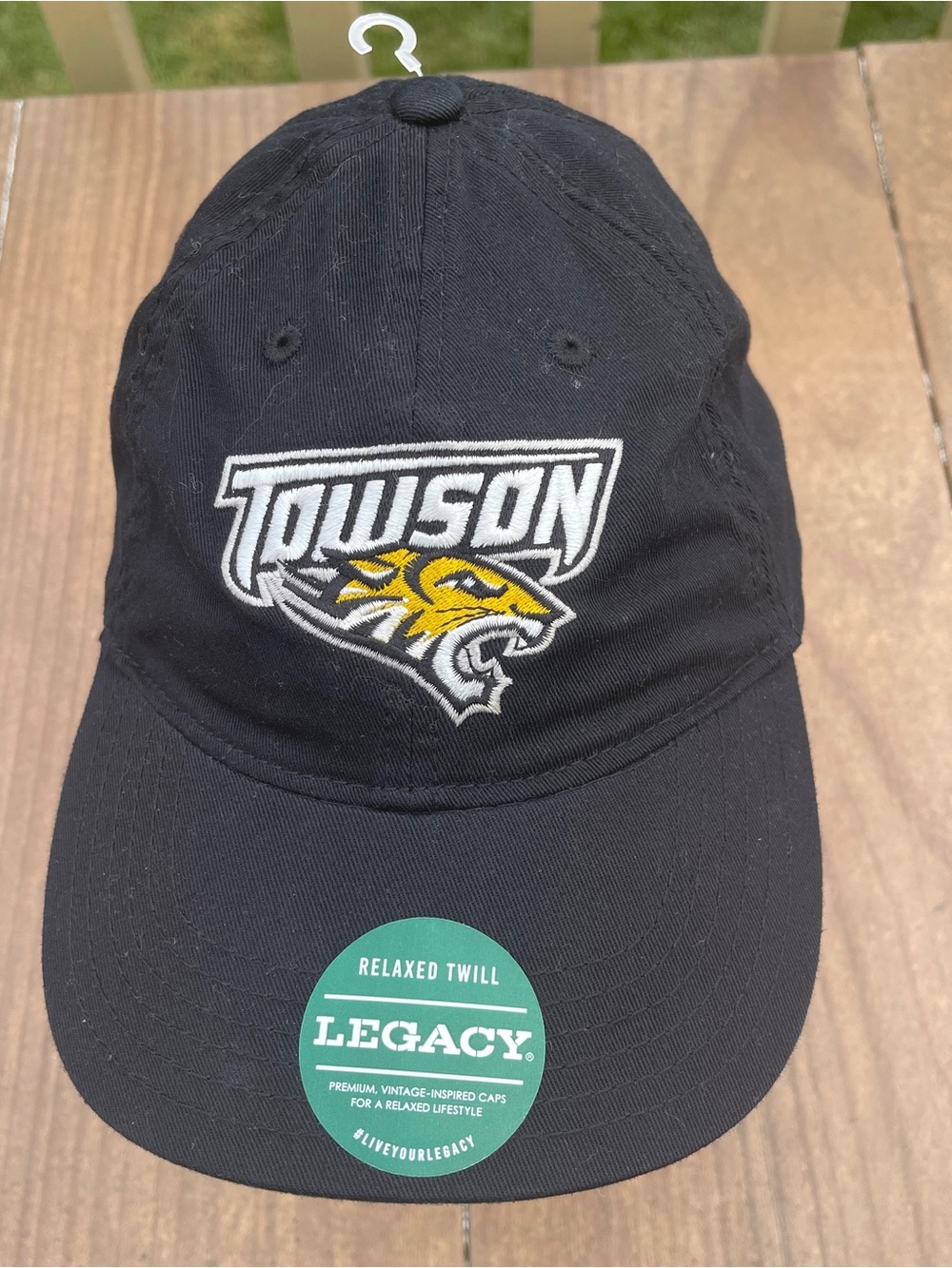 Legacy Black Towson Tiger Embroidered Cap